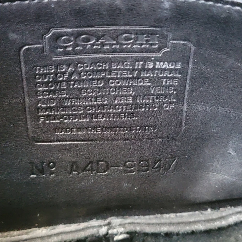 Coach 9947 Vista Black Glovetanned Leather Shoulder Bag Vintage USA